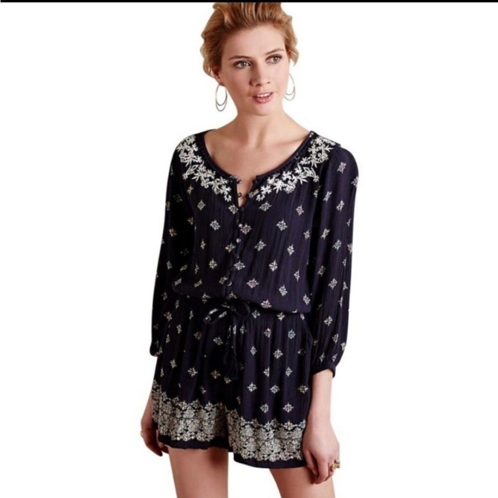 Anthropologie Lilka Starflower Romper Size L‎